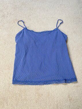 Women's (R)elativity Tank Top Blue and white with built in bralet Size XLG.